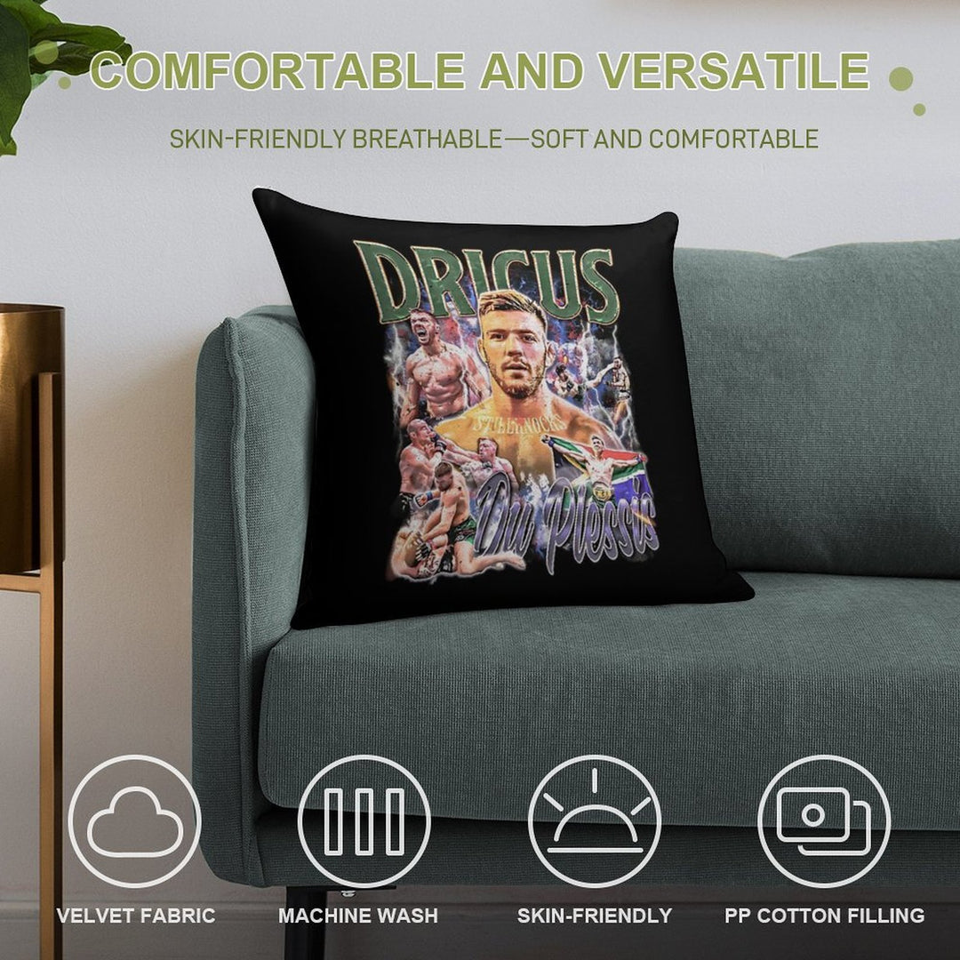 Dricus Du Plessis Stillknocks Soft Hidden Zipper Throw Pillow