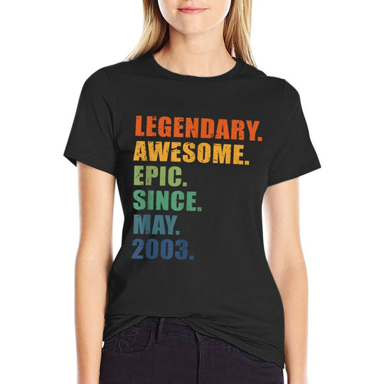 2003 May For Men Women 21 Year Anniversary 21st Birthday  Vintage-inspired T-Shirt