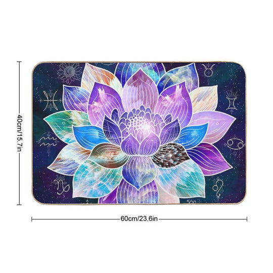 Celestial Lotus  Easy Maintenance Bath Mat
