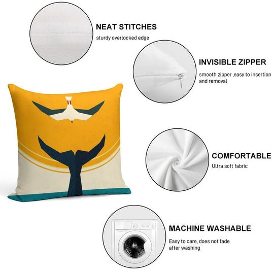 Too Big A Catch Soft Skin-Friendly Throw Pillow