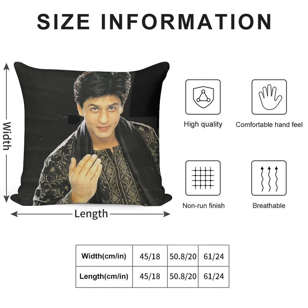 Shahrukh Khan Young Soft Skin-Friendly Throw Pillow