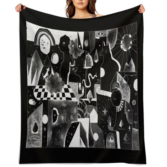 DON'T TOUCH ME Shrink-resistant Throw Blanket