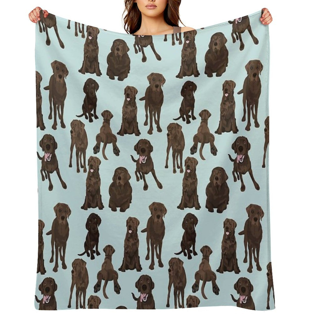 Chocolate Lab Gift-ready Throw Blanket
