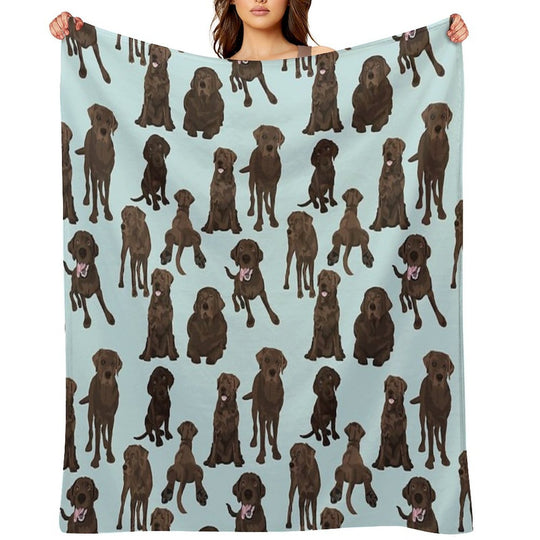 Chocolate Lab Gift-ready Throw Blanket