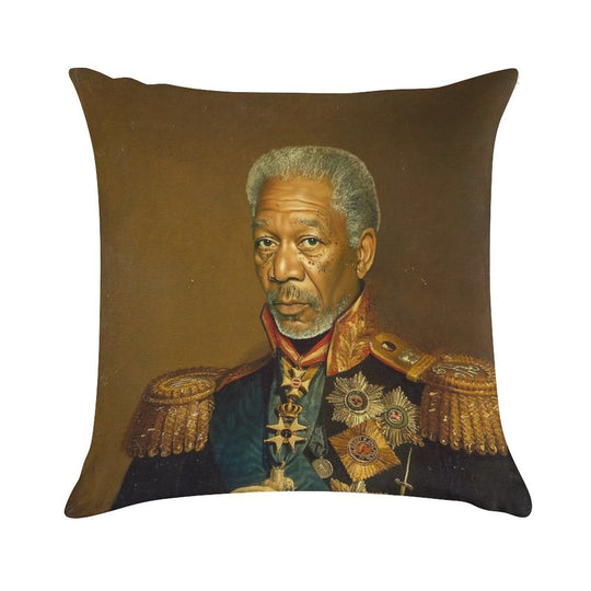 Morgan Freeman - Replaceface Soft Fade-Resistant Throw Pillow