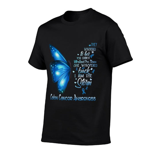 I Am The Storm Colon Cancer Awareness Butterfly  Durable T-Shirt
