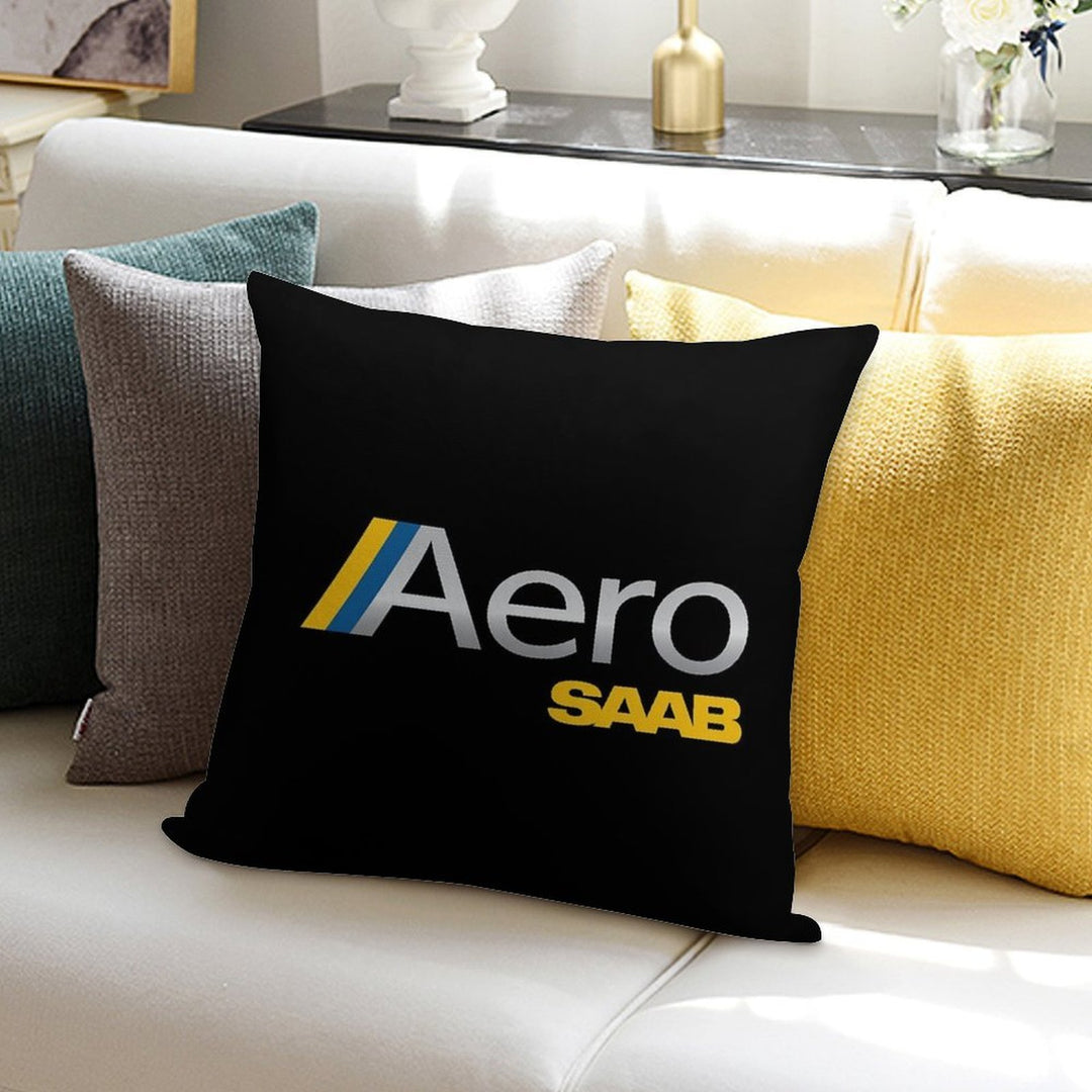 SAAB Turbo Retro Badge Sweden Stripes Soft Ultra-Soft Texture Throw Pillow