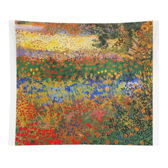 Flower Garden Painting by Vincent Van Gogh Tapestry