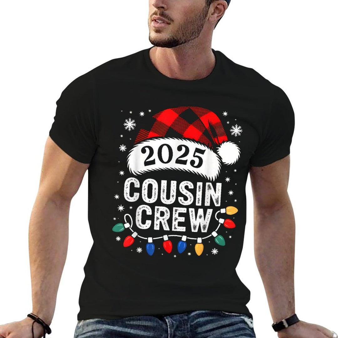 Christmas Cousin Crew 2025 Matching Xmas Family Pajama Pjs  Durable T-Shirt