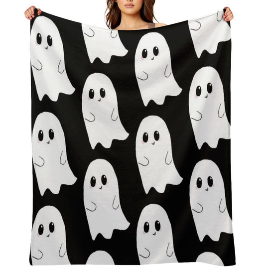 Cute Ghost Wrinkle-free Throw Blanket