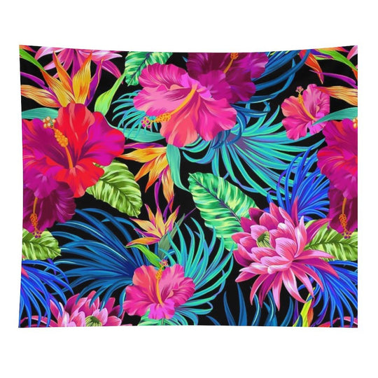 Drive You Mad Hibiscus Pattern Tapestry