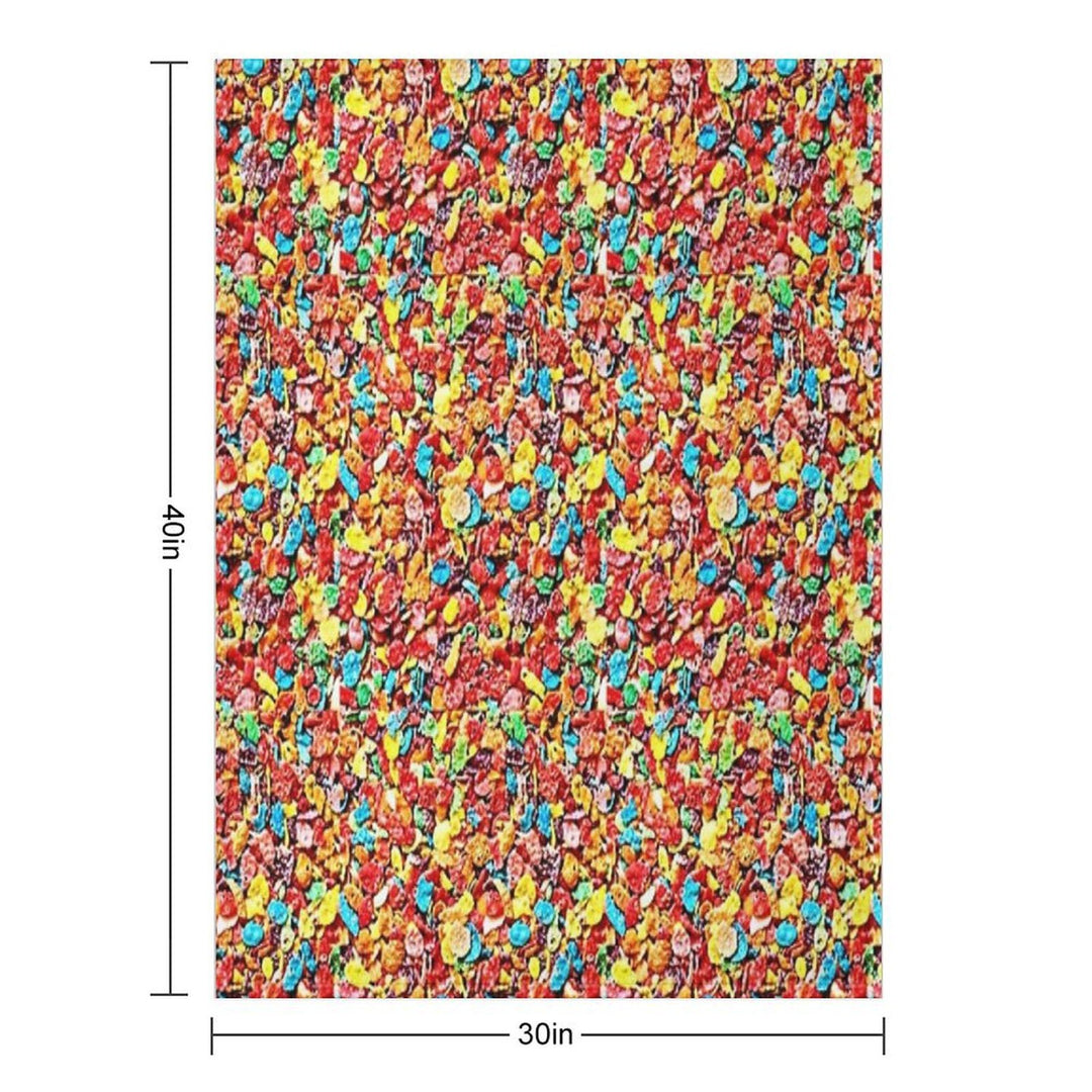 Fruity Cereal Quick-dry Throw Blanket