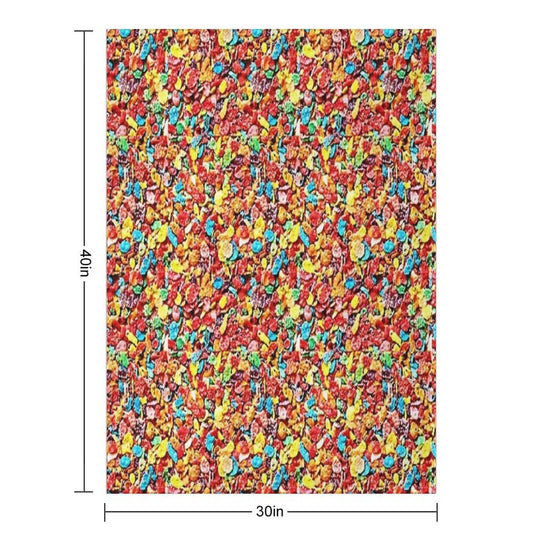 Fruity Cereal Quick-dry Throw Blanket