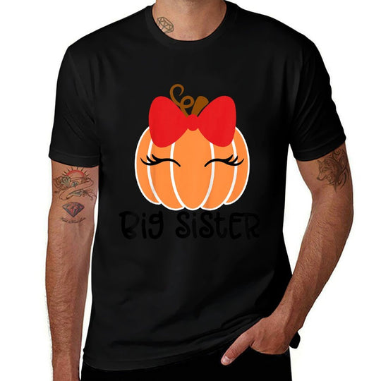 Big Sister Pumpkin Toddler Halloween Pregnancy Announcement  Relaxed-fit T-Shirt
