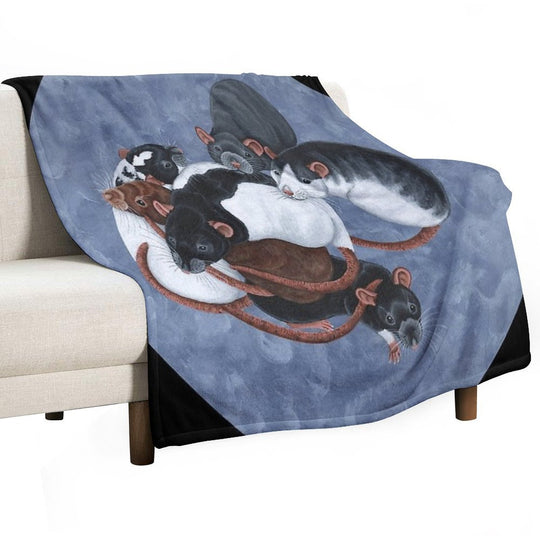 Rat Pile Anti-pilling Throw Blanket