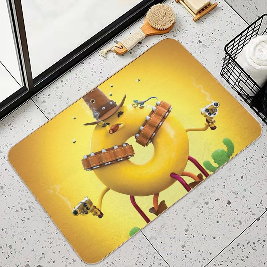 Daisy Donut Goes West  Anti-Trip Bath Mat