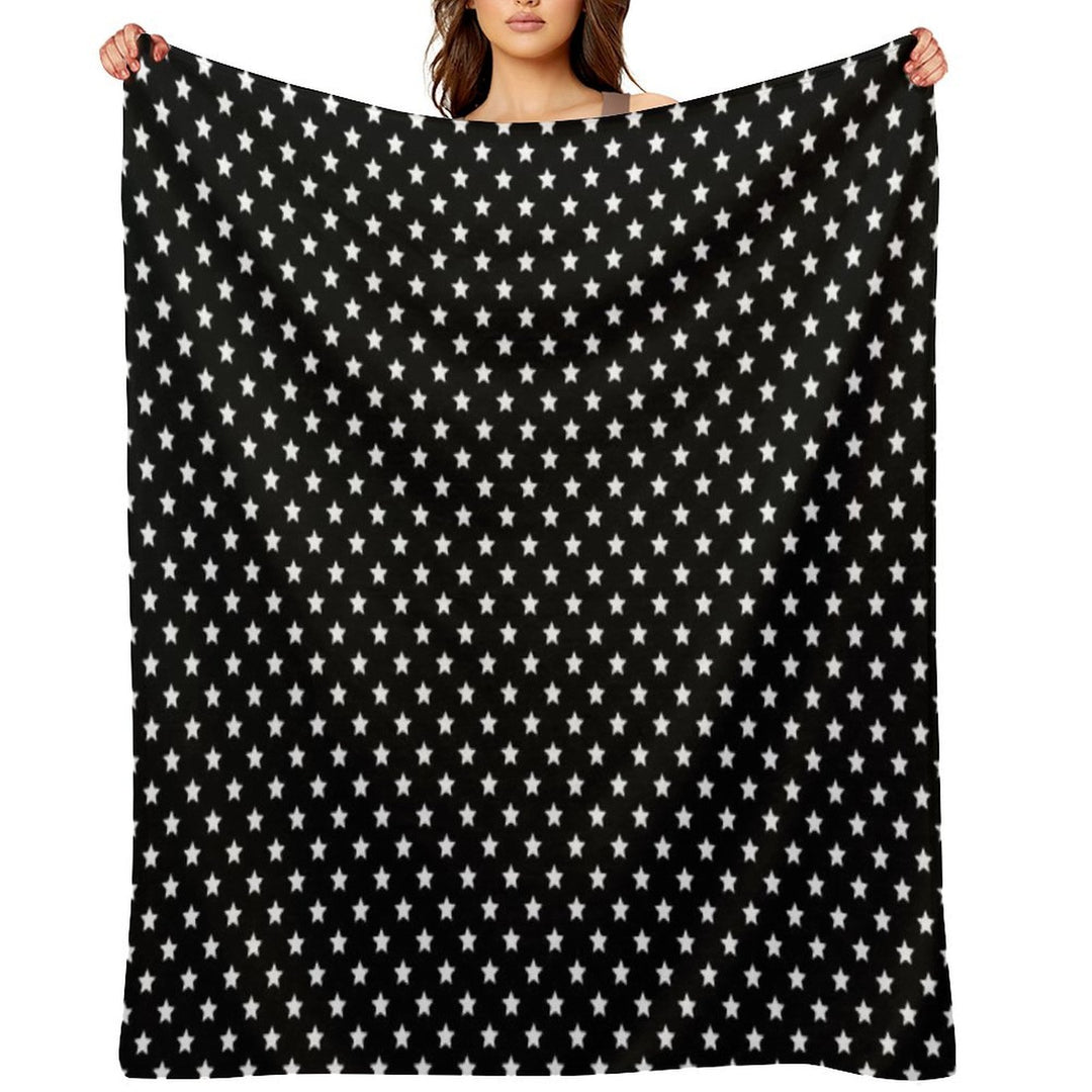 Black Star Pattern Eco-conscious Throw Blanket