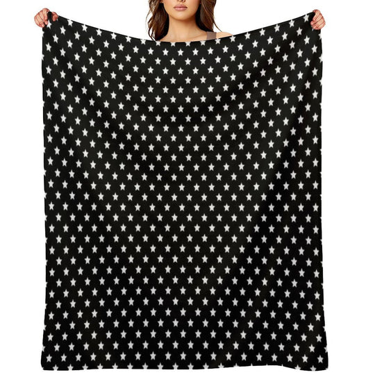 Black Star Pattern Eco-conscious Throw Blanket