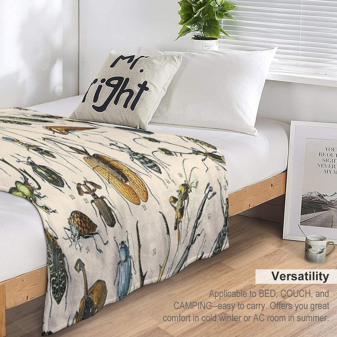 Insects Vintage Bug Chart Gift-ready Throw Blanket