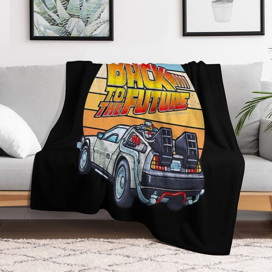 Back to The Future - DMC DeLorean Sustainable Throw Blanket