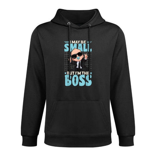 Baby Boss &#34;I May Be Small But I'm The Boss&#34; Like A Boss Kids Shape Retention Hoodie