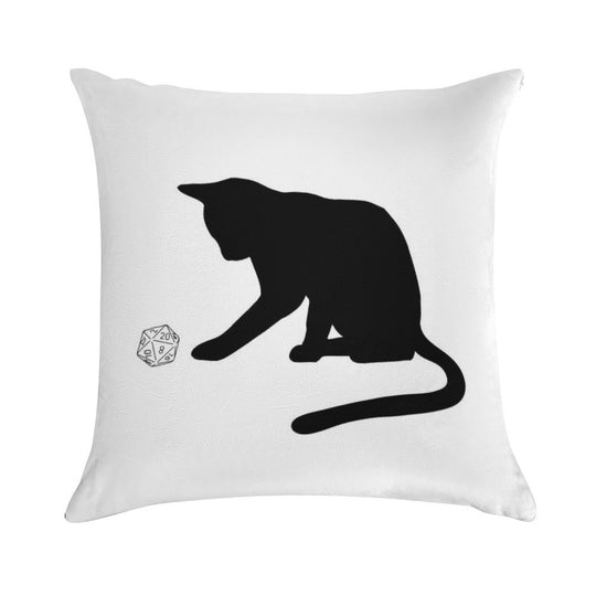 D20 Cat Soft Multiple Sizes Throw Pillow