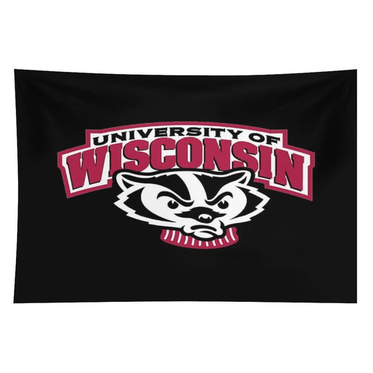 Cool Wisconsin Badgers Design Tapestry