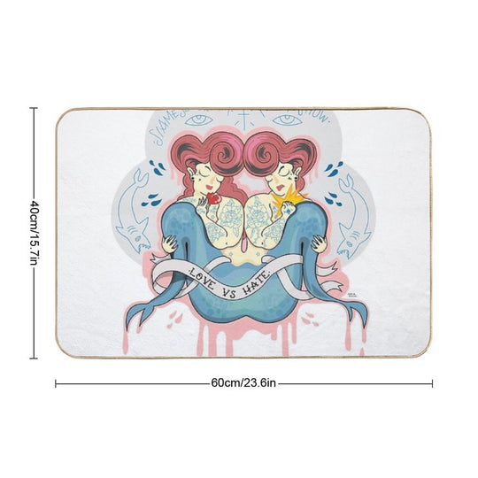 Siamese Dream  Fade-Resistant Bath Mat