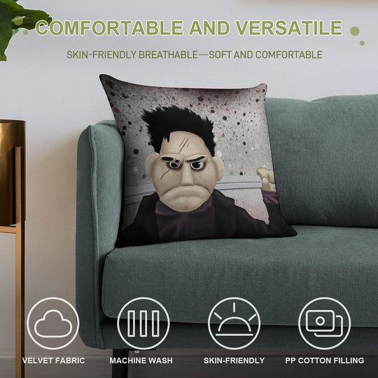 Angel - Smile Time Puppet Soft Fade-Resistant Throw Pillow