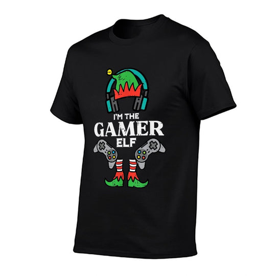 Christmas Im Gamer Elf Cute Xmas Gaming Boys Kids Youth Men  Summer-ready Fabric T-Shirt