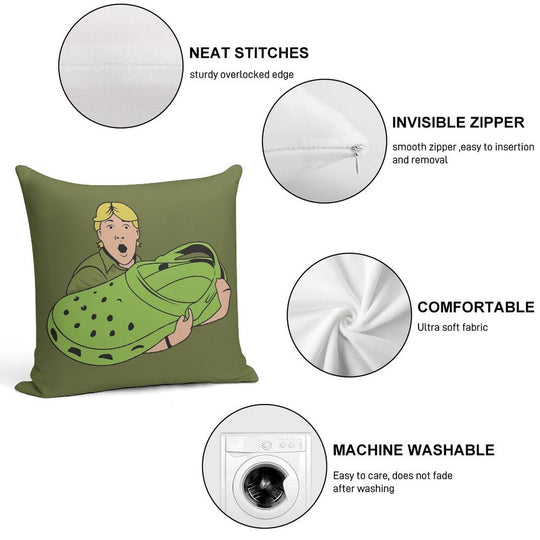Croccy! Soft Decorative Cover Throw Pillow