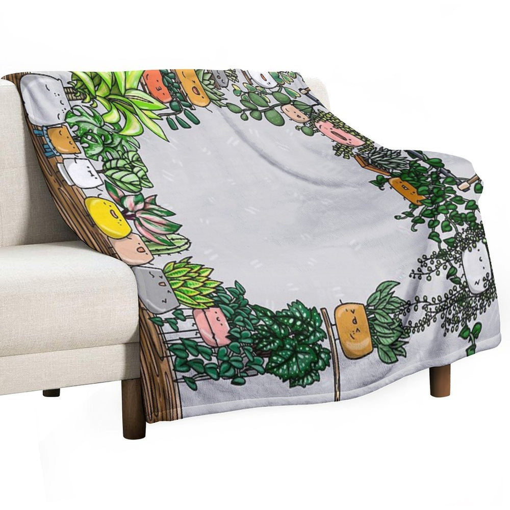 Plant Buddies All Around Quick-dry Throw Blanket