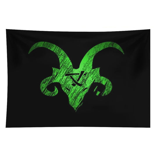 Green King Horned Rat Tapestry