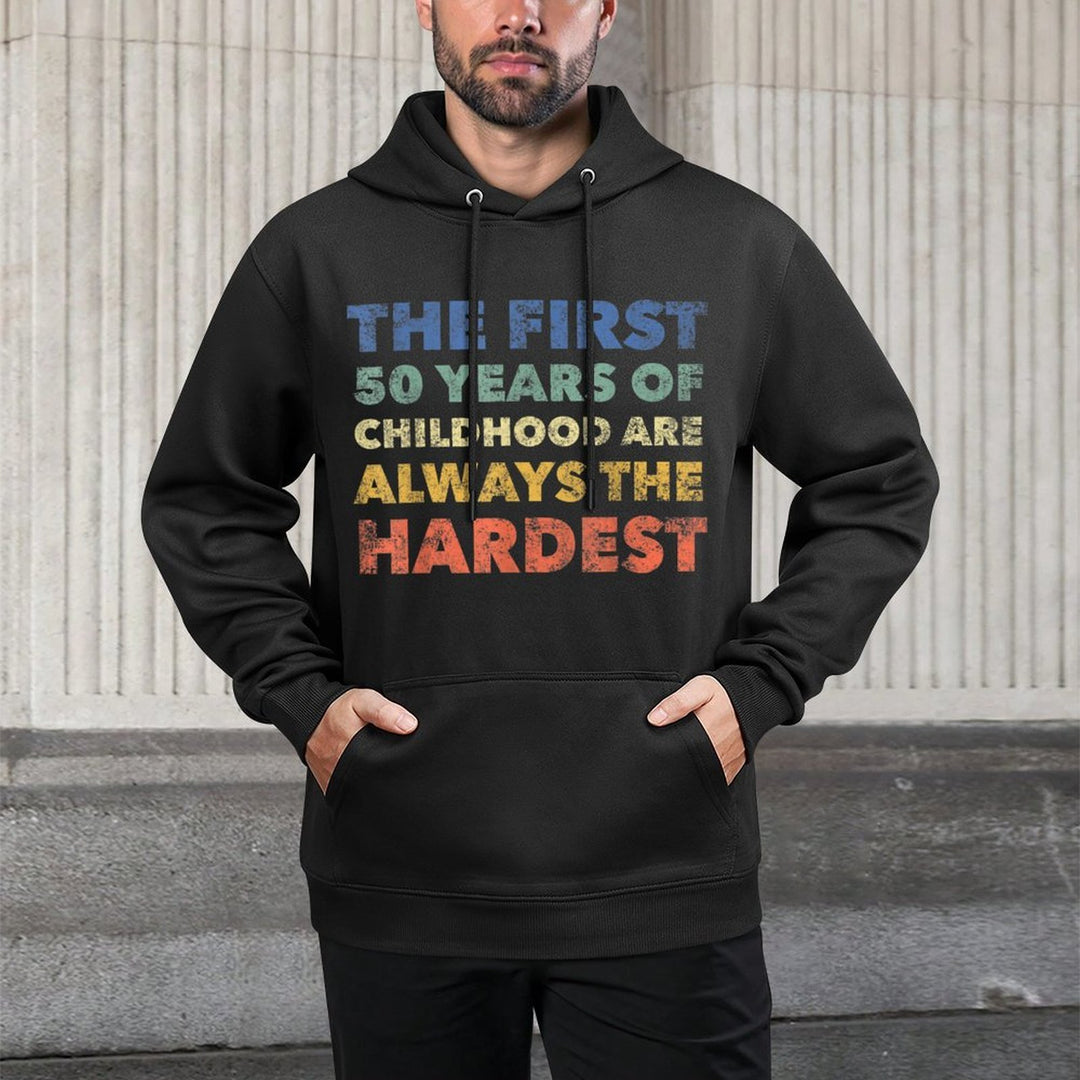 The First 50 Years Old 50th Birthday Funny Joke Gag Gift Breathable Fabric Hoodie