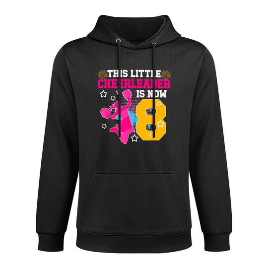 8th Birthday Cheer Girl Eight Year Old Cheerleader Relaxed Fit Hoodie