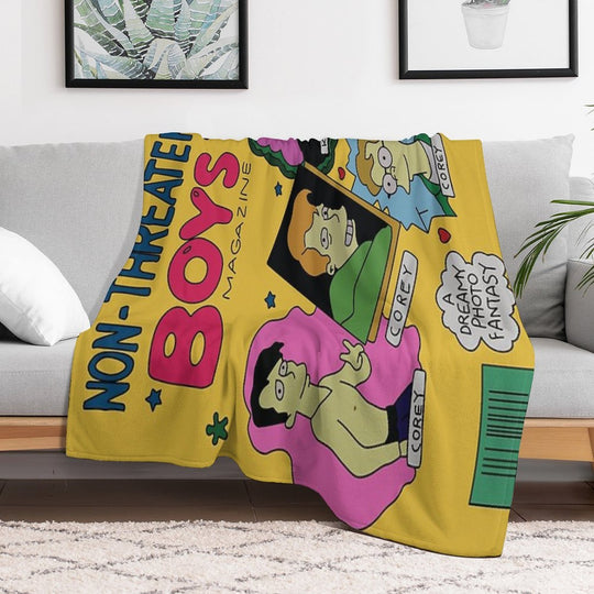 Non-Threatening Boys Magazine All-season Throw Blanket