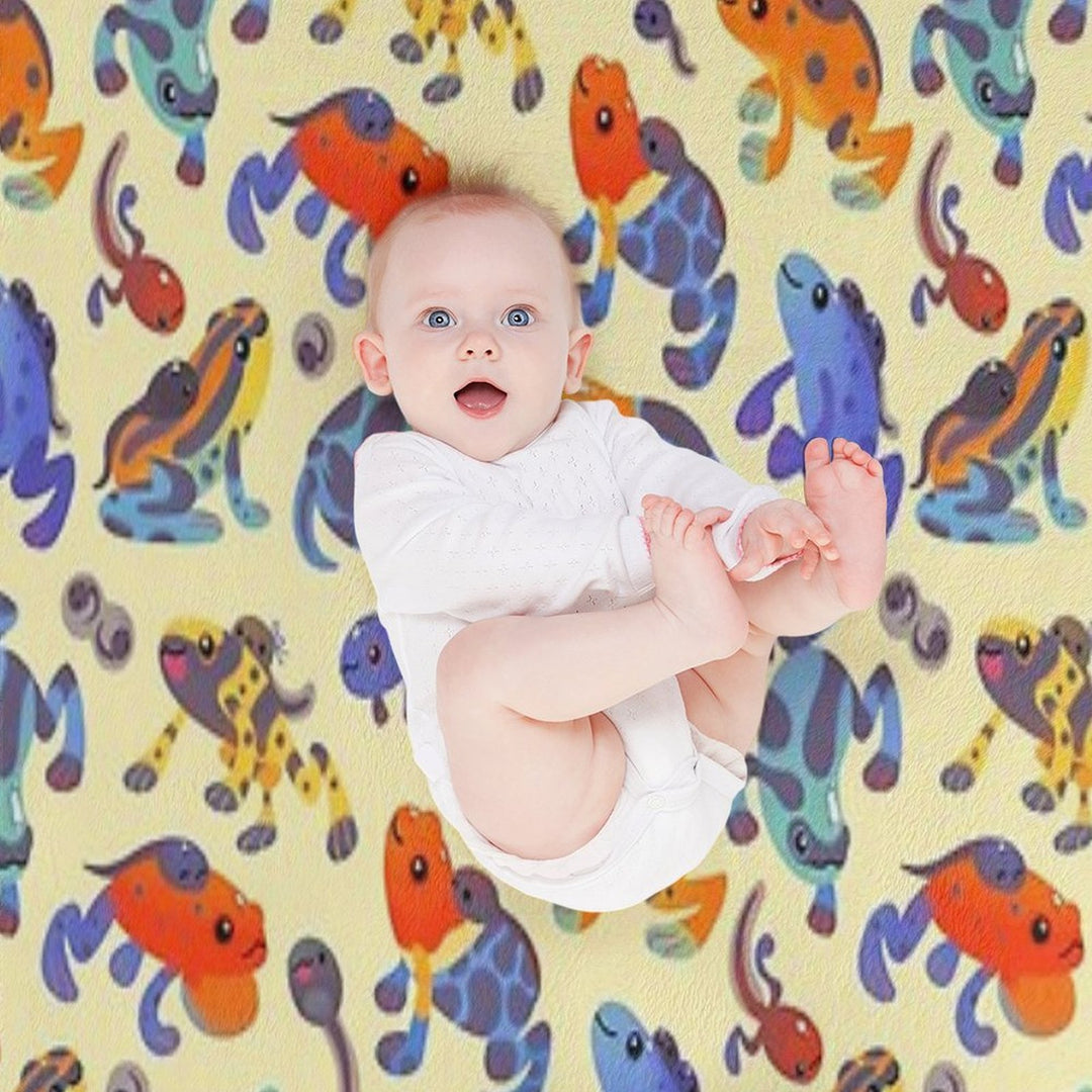 Poison Dart Frogs - Yellow Compact Throw Blanket