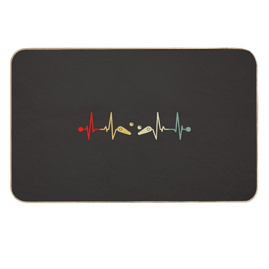 Pinball Machine Heartbeat Vintage Durable Bath Mat