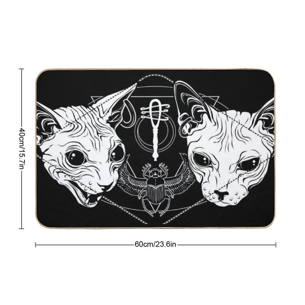 Bastet - The Cat Goddess  Absorbent Bath Mat