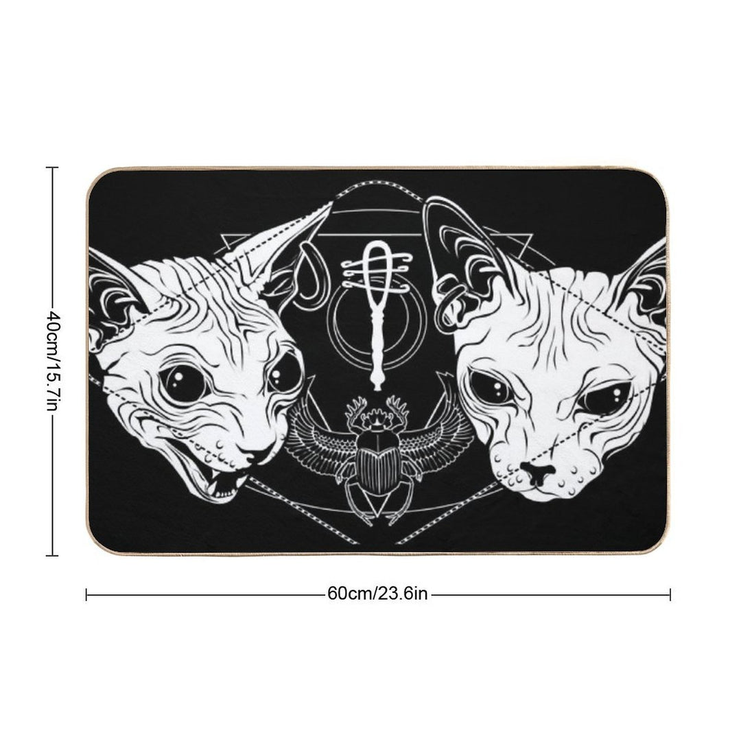 Bastet - The Cat Goddess  Absorbent Bath Mat