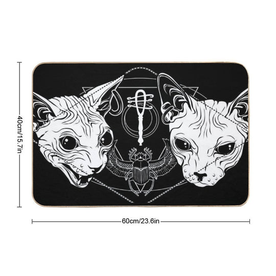 Bastet - The Cat Goddess  Absorbent Bath Mat