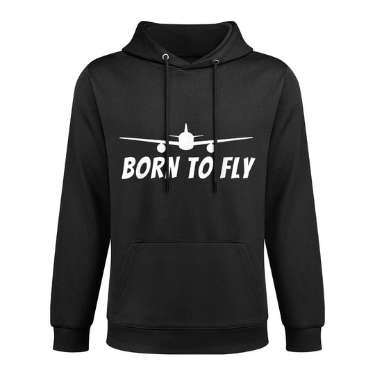 Born To Fly - Funny Pilot  Aviation Airplane Gift Moisture-Wicking Hoodie