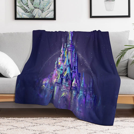 Magic Princess Fairytale Castle Kingdom Anti-pilling Throw Blanket