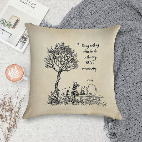 Winnie The Pooh And Friends ~ Doing Nothing Soft Short Plush Fabric Throw Pillow