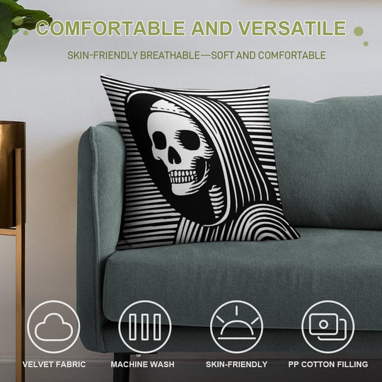 The Hooded Wanderer Soft Hidden Zipper Throw Pillow