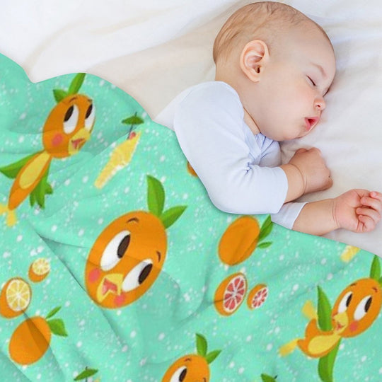 Orange Bird with Dole Whip Comfort Throw Blanket