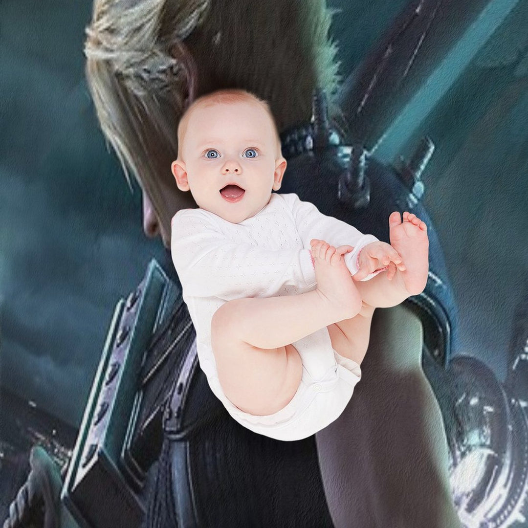 Cloud Final Fantasy VII Remake Lightweight Throw Blanket
