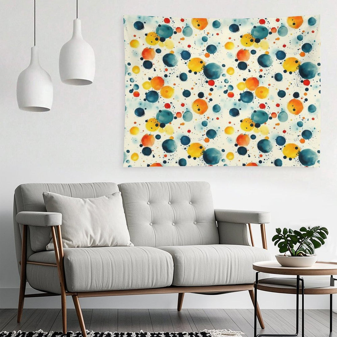 Watercolor Polka Dot Pattern – Colorful Abstract Circles Tapestry