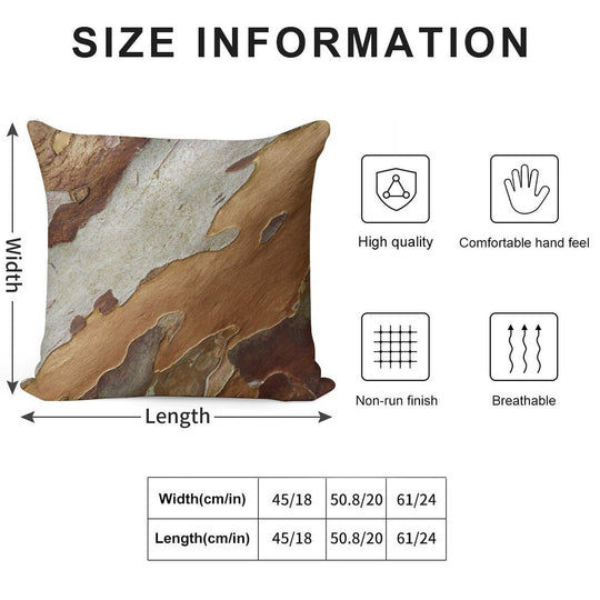 Tree Bark Soft Warmth Comfort Throw Pillow