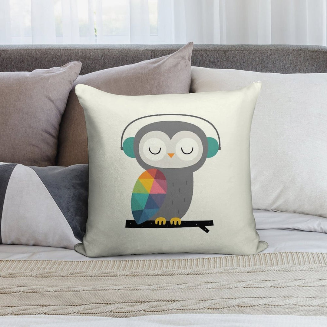 Owl Time Soft Reinforced Edging Throw Pillow